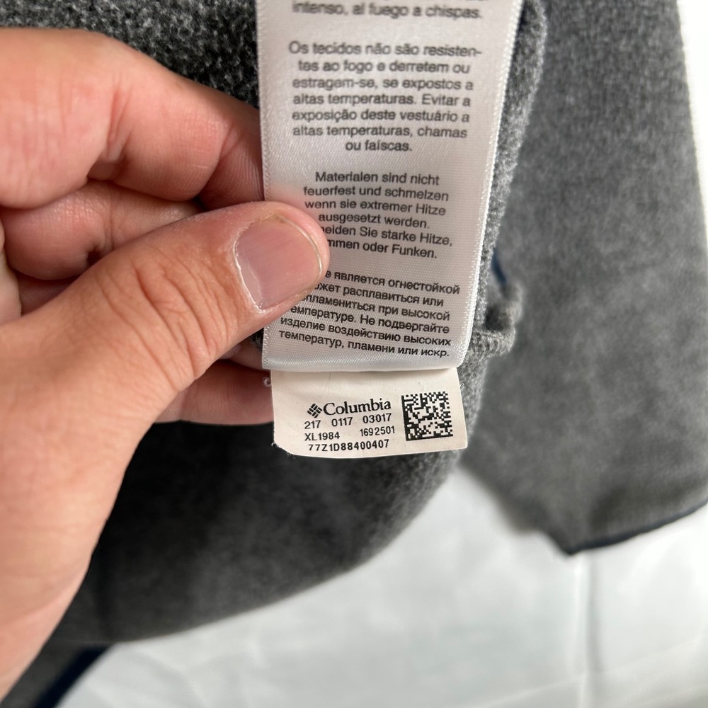 Michigan Wolverines Columbia Fleece Pullover Mens Small Grey PFG Snap - Picture 10 of 13